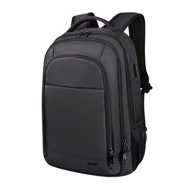 Juoda kuprinė nešiojamam kompiuteriui 14.1–15.6" su USB jungtimi