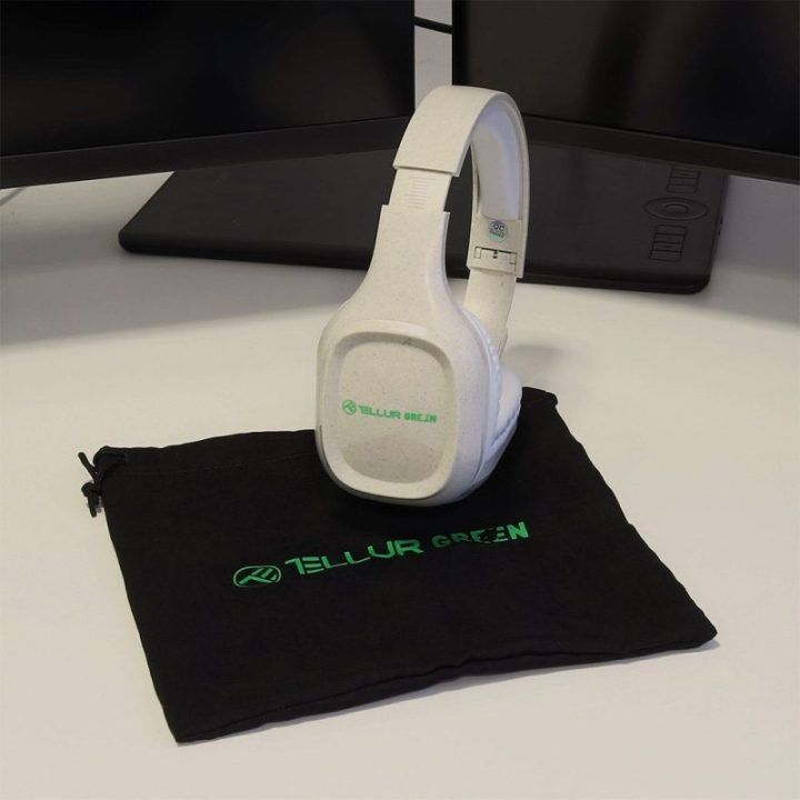 Kreminės sulankstomos Bluetooth ausinės Tellur Pulse