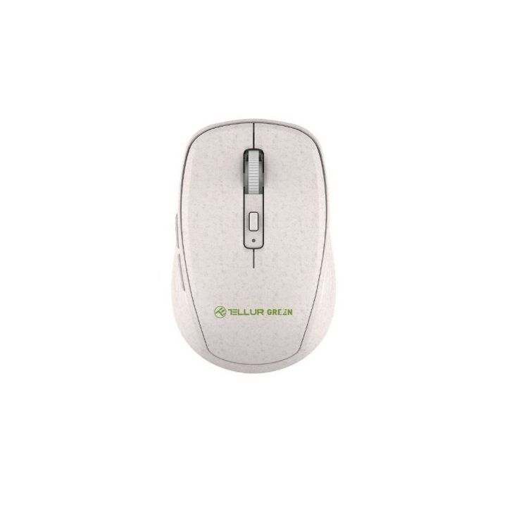 Kreminė belaidė pelė su nano imtuvu Tellur Green