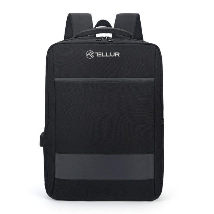 Juoda nešiojamojo kompiuterio kuprinė su USB jungtimi Tellur Nomad 15,6"