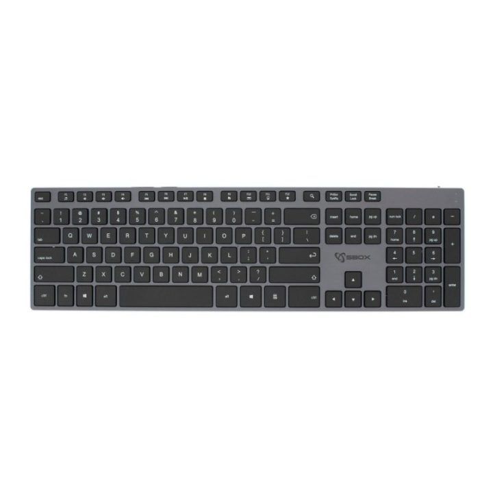 Belaidė metalinė klaviatūra Sbox WK-131, JAV išdėstymas