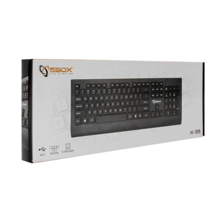 Membraninė USB klaviatūra Sbox K-33 / US