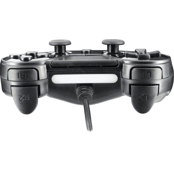 Laidinis PS4 valdiklis su 3 m kabeliu, juodas