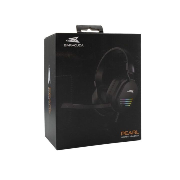 Žaidimų ausinės su mikrofonu Baracuda BGH-011 Pearl Black