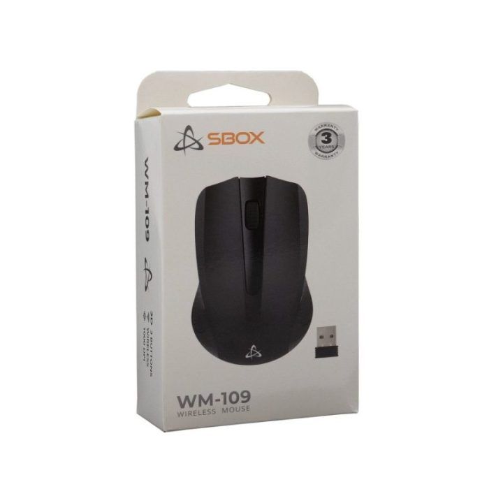 Juoda belaidė optinė žaidimų pelė Sbox WM-109