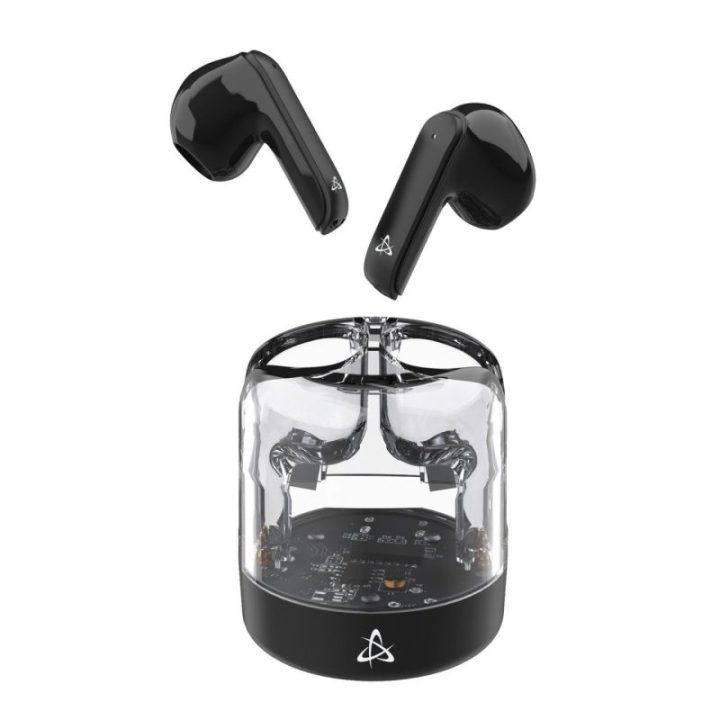 Juodos Bluetooth į ausis įdedamos ausinės Sbox EB-TWS12