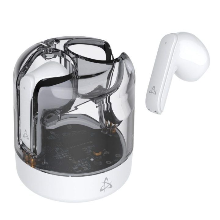 Belaidės į ausį įdedamos Bluetooth ausinės Sbox EB-TWS12 White