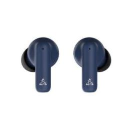 Mėlynos Bluetooth į ausį dedamos ausinės