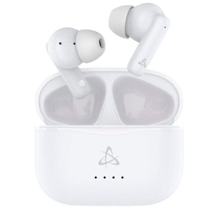 Baltos belaidės į ausį įdedamos ausinės Sbox EB-TWS05