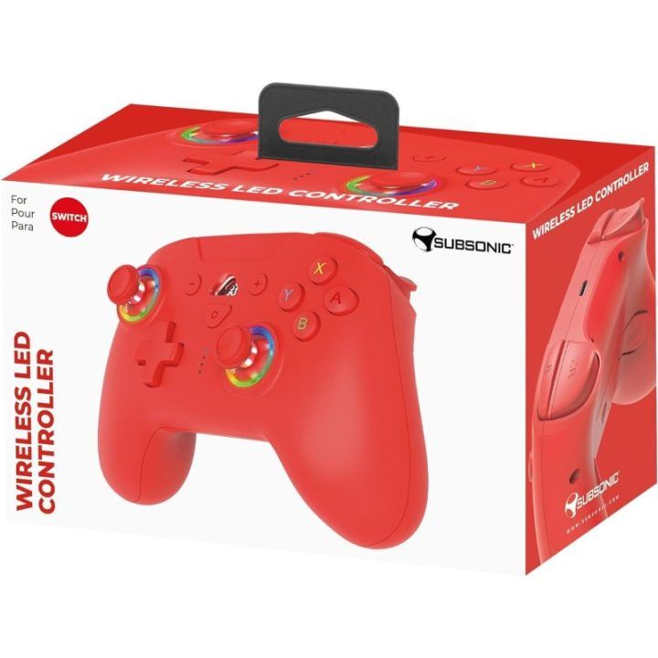 Raudonas belaidis žaidimų valdiklis „Switch“