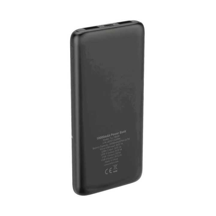 Juodas 10000 mAh išorinis akumuliatorius