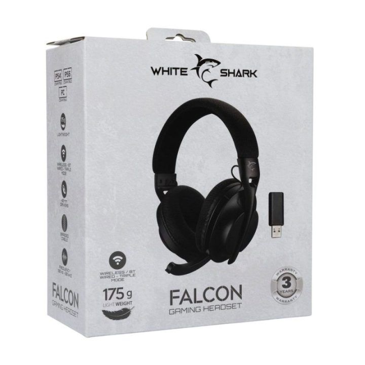 Juodos White Shark Falcon ausinės