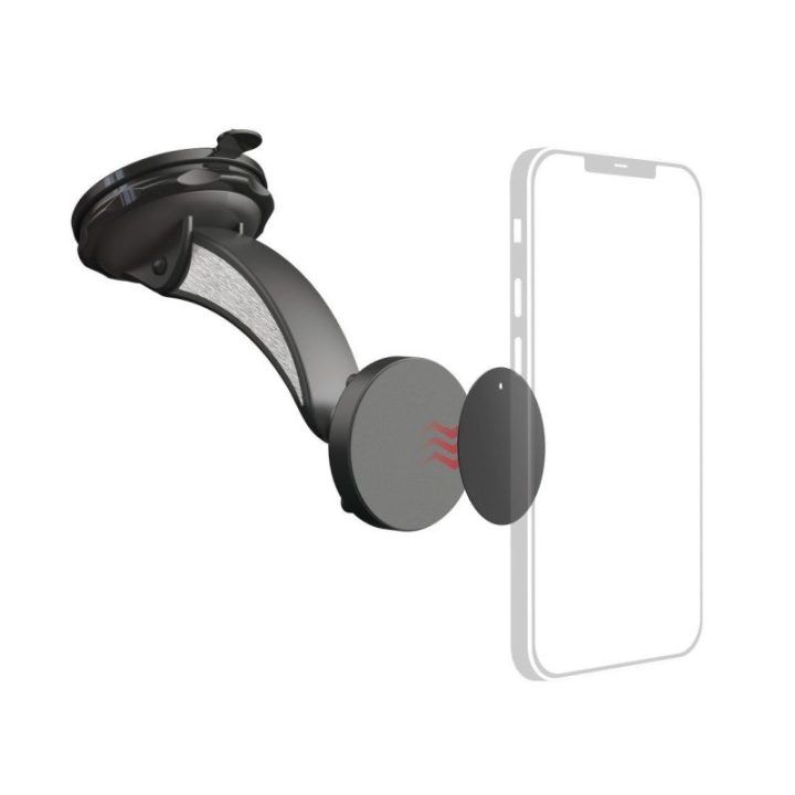 Magnetinis automobilinis telefono laikiklis su siurbtuku, 360° pasukamas