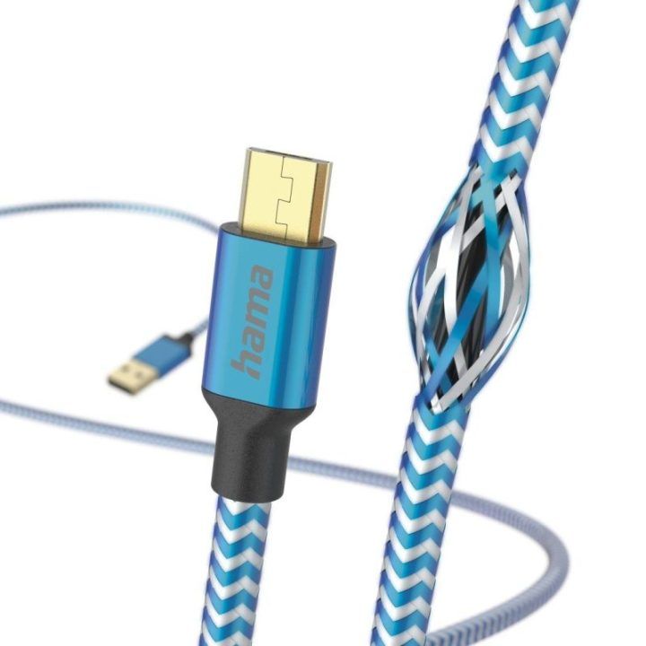 Mėlynas USB-A į Micro-USB įkrovimo laidas, 1,5 m