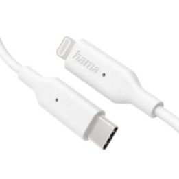 USB-C į Lightning įkrovimo laidas Hama, 1 m, baltas