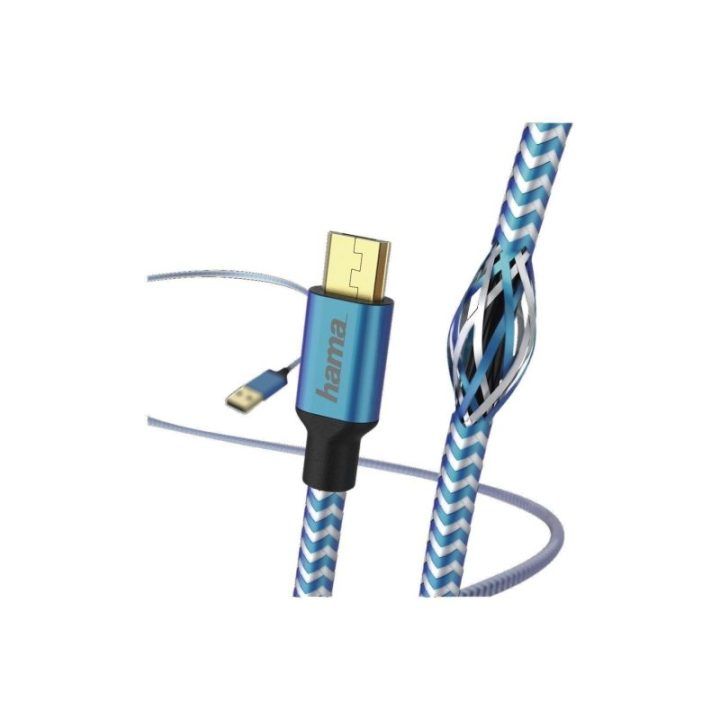 USB laidas USB A–Micro-USB B, 1,5 m, mėlynas