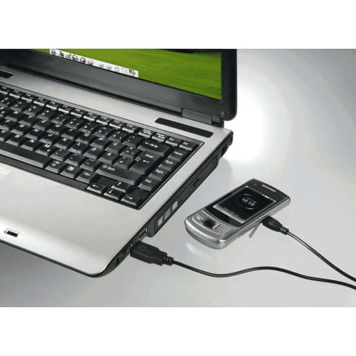 Micro-USB įkrovimo ir duomenų kabelis, 1,4 m, juodas
