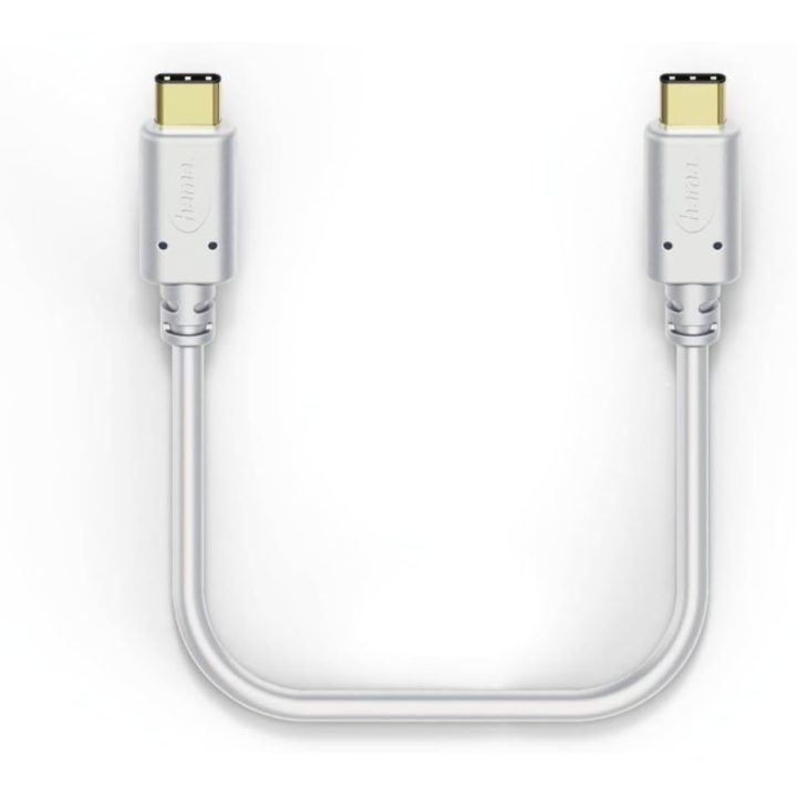 USB-C į USB-C įkrovimo ir duomenų laidas, 1,5 m, baltas