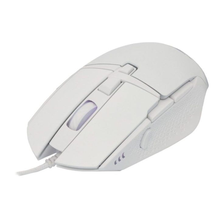 Baracuda Raptor White žaidimų pelė su 8 mygtukais