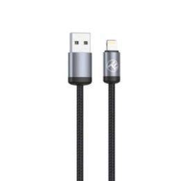 Juodas USB į „Lightning“ kabelis, 3 A, 1 m