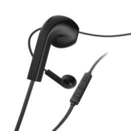 Juodos laidinės stereo ausinės su 3,5 mm jungtimi