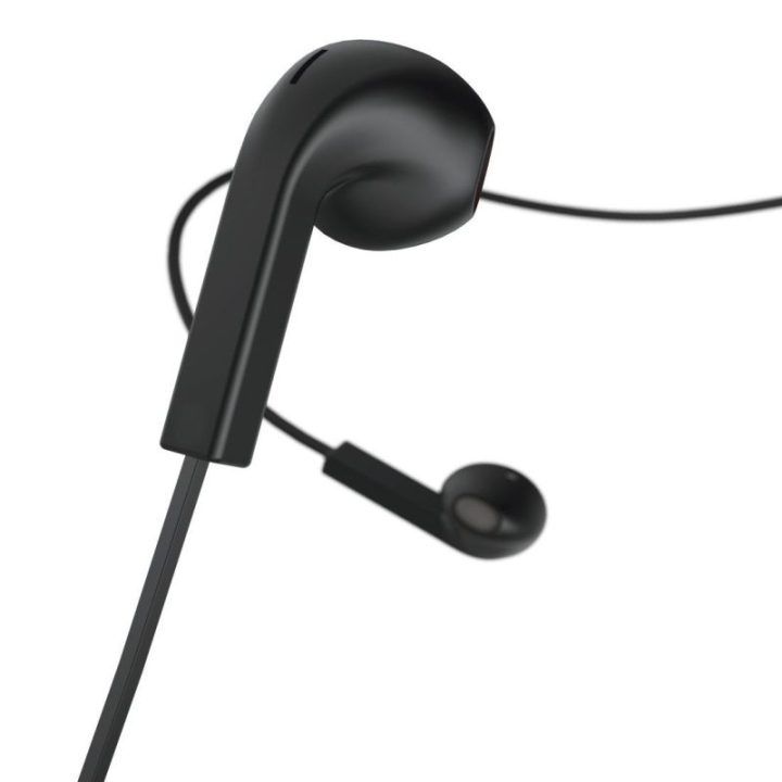 Juodos laidinės stereo ausinės su 3,5 mm jungtimi