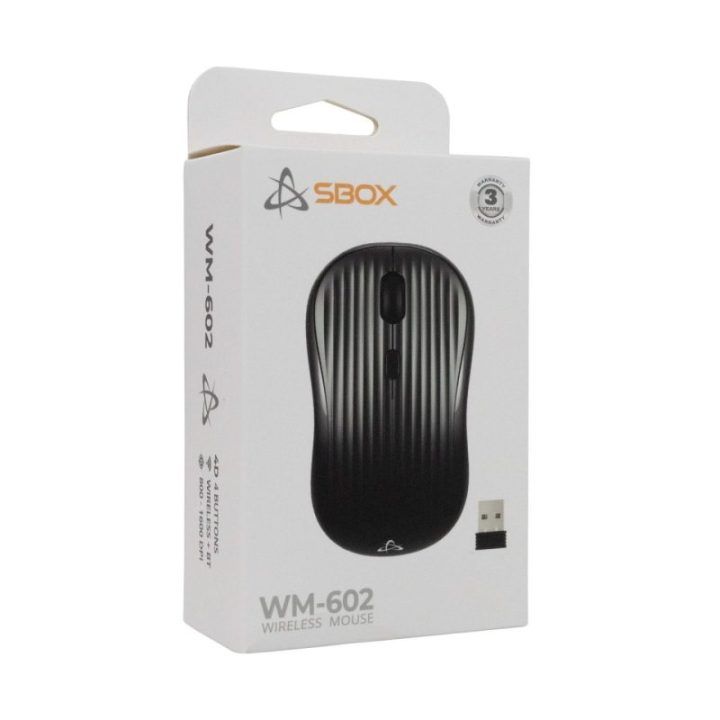 Juoda belaidė pelė SBOX WM-602