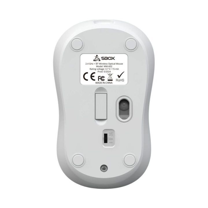 Belaidė pelė SBOX WM-602, balta