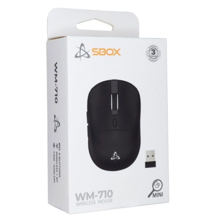 Juoda belaidė pelė SBOX WM-710