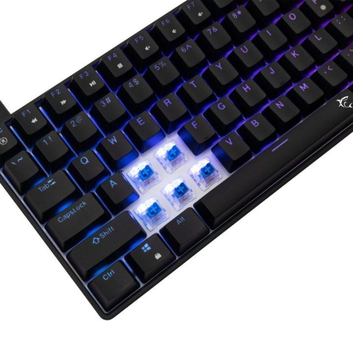 White Shark Hamachi mechaninė žaidimų klaviatūra su mėlynais jungikliais
