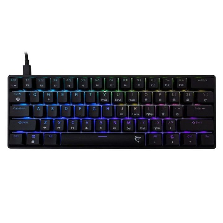 Žaidimų klaviatūra White Shark Shinobi 2, juoda, Blue Switch, US