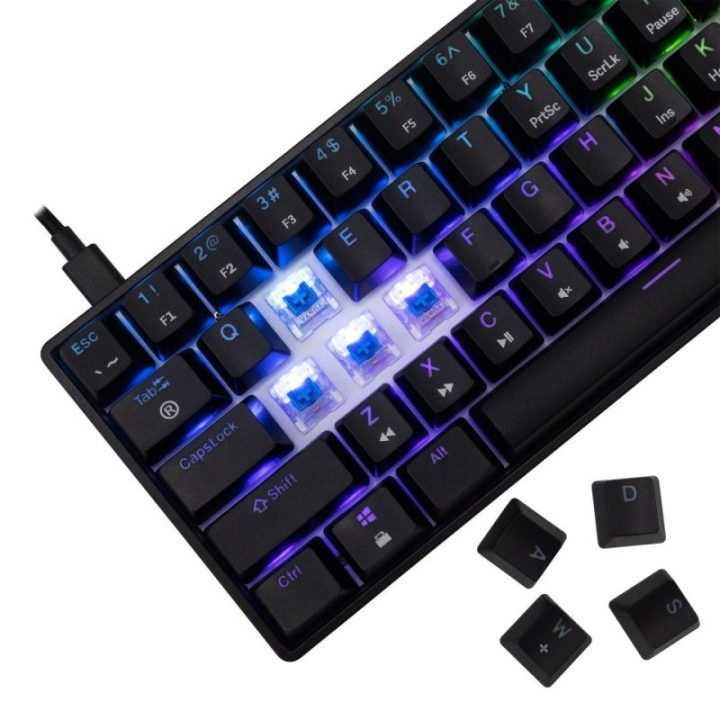 Žaidimų klaviatūra White Shark Shinobi 2, juoda, Blue Switch, US