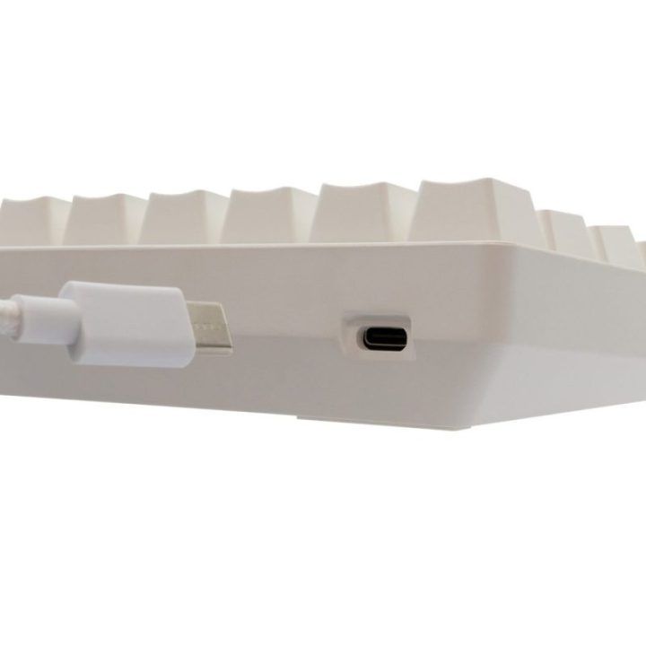 Mechaninė žaidimų klaviatūra White Shark Shinobi 2, raudoni jungikliai, balta, US išdėstymas