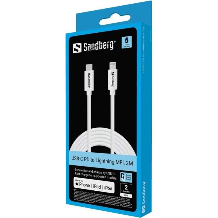 USB-C į Lightning MFi laidas, 2 m