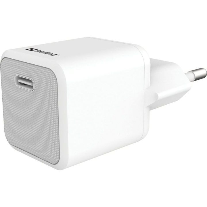USB-C 20 W sieninis įkroviklis su 1 m laidu