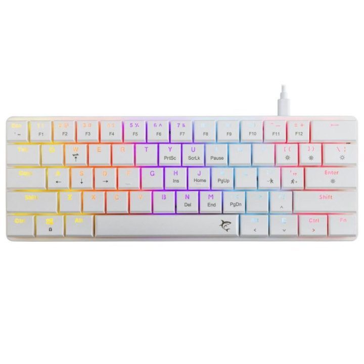 Balta mechaninė žaidimų klaviatūra White Shark Nagamaki