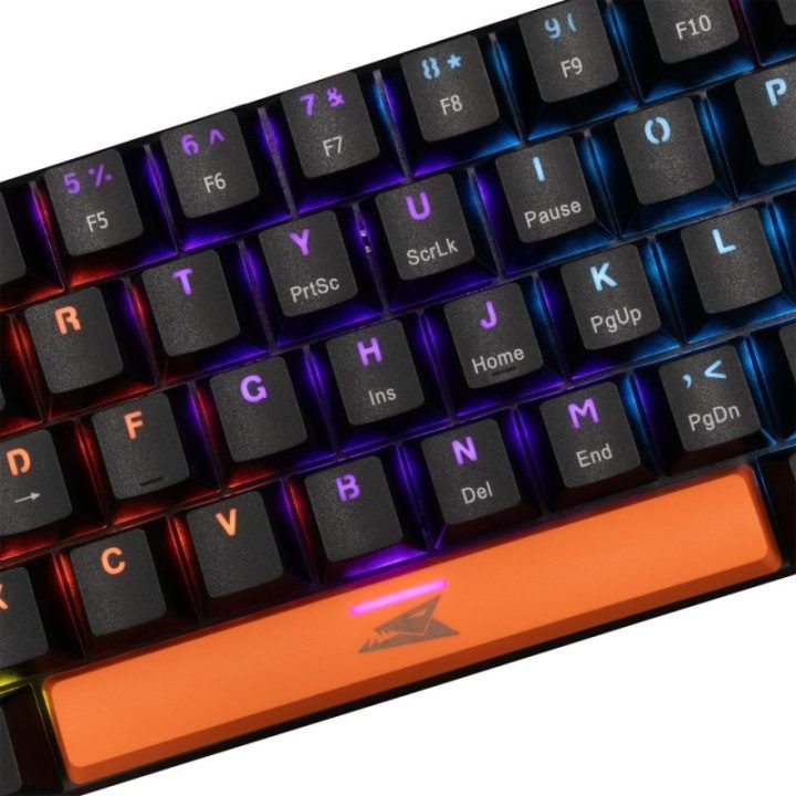 Baracuda Dolphin mechaninė klaviatūra su raudonais jungikliais, juoda