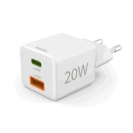 Greitas įkroviklis USB-C ir USB-A 20 W, baltas