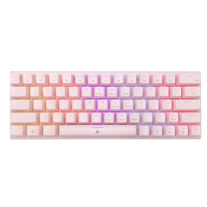 63 klavišų rožinė žaidimų klaviatūra White Shark WAKIZASHI 2