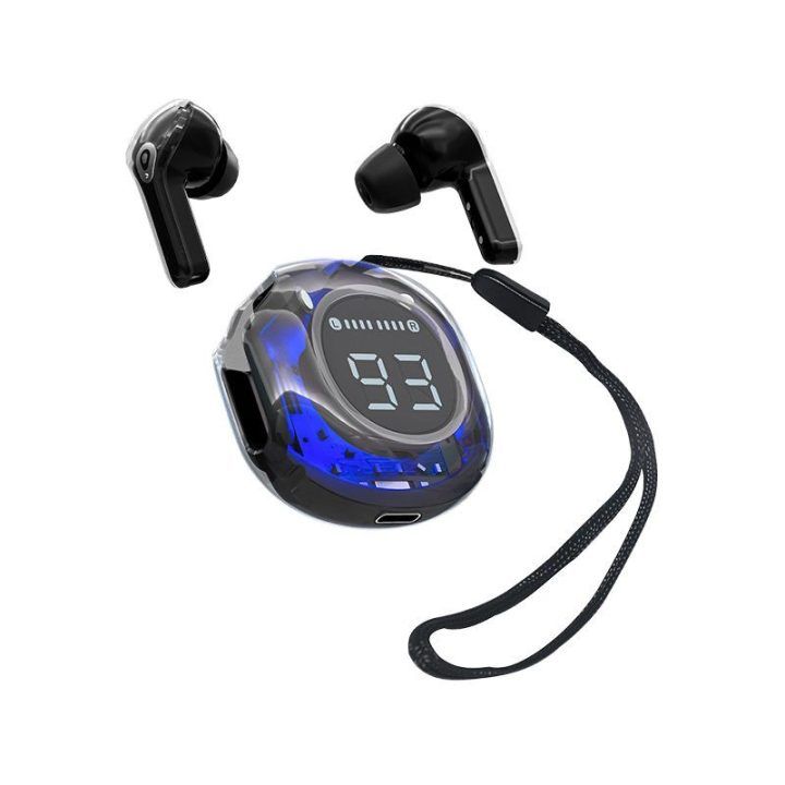 Belaidės TWS ausinės su „Bluetooth 5.0“ ir įkrovimo dėklu