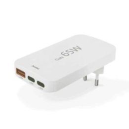 65 W baltas USB-C/USB-A įkroviklis