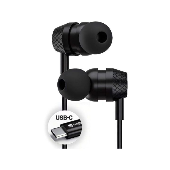 Į ausis įstatomos ausinės su mikrofonu Sandberg USB-C/A