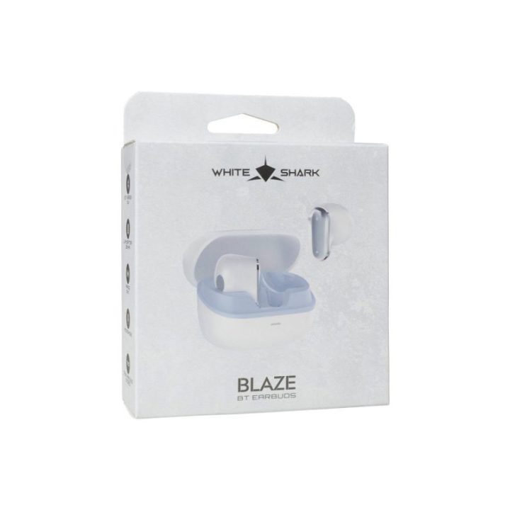 Belaidės ausinės White Shark Blaze, baltos