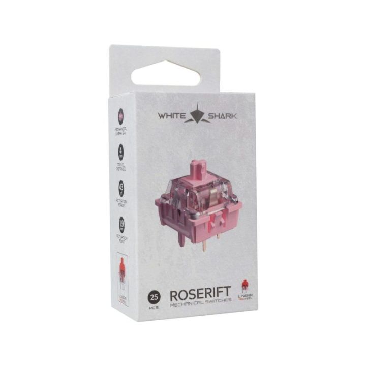 White Shark Roserift mechaniniai jungikliai, 25 vnt