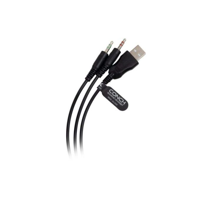 Žaidimų ausinės Baracuda Conch Black