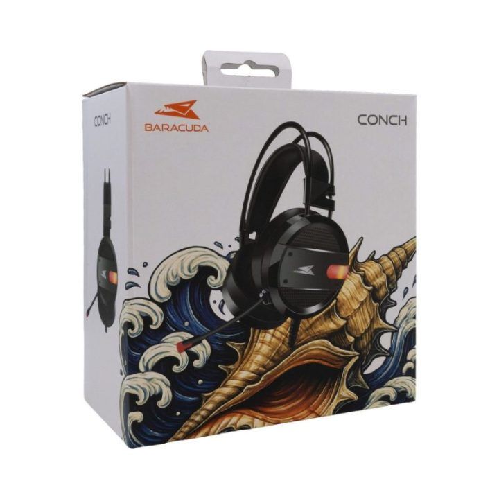 Žaidimų ausinės Baracuda Conch Black