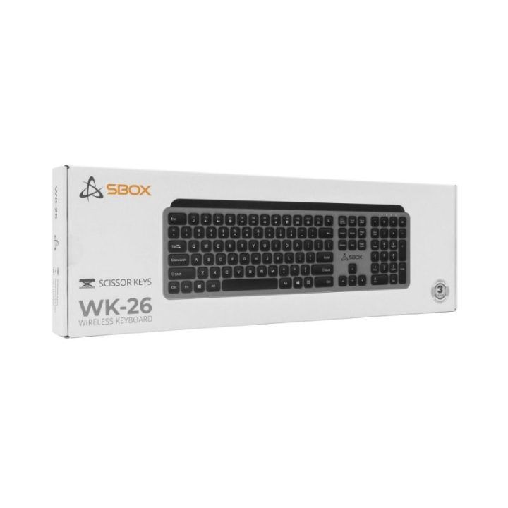 Belaidė žemo profilio biuro klaviatūra SBOX WK-26 HR