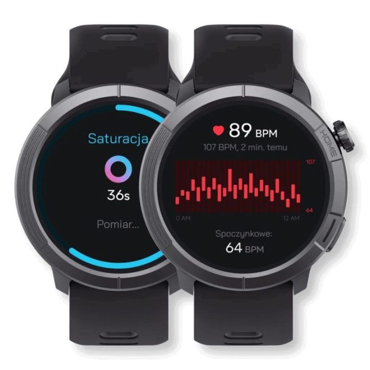 Išmanusis laikrodis STELIO Activ Pro GPS 46 mm, juodas titanas