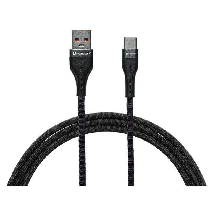 USB-A–USB-C laidas, 1 m, juodas