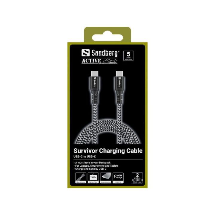 USB-C laidas 2 m, 100 W